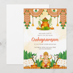 Tamil Housewarming invite Telugu Gruhapravesham | Zazzle