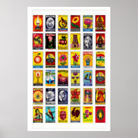 Tamil Matchbox Label Collage Print, Grid Poster