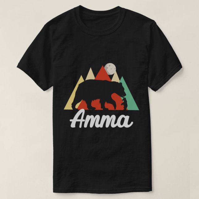 Tamil Mom s Day Amma Momma Bear T-Shirt (Design Front)