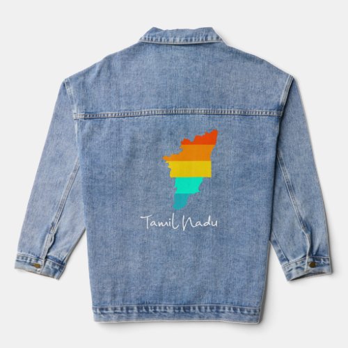 Tamil Nadu Proud Indian State Of Origin Clothing  Denim Jacket