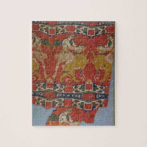 Taming of the Wild Animal Byzantine tapestry frag Jigsaw Puzzle