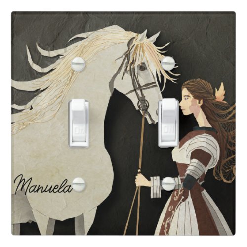 Taming the White Steed  Light Switch Cover