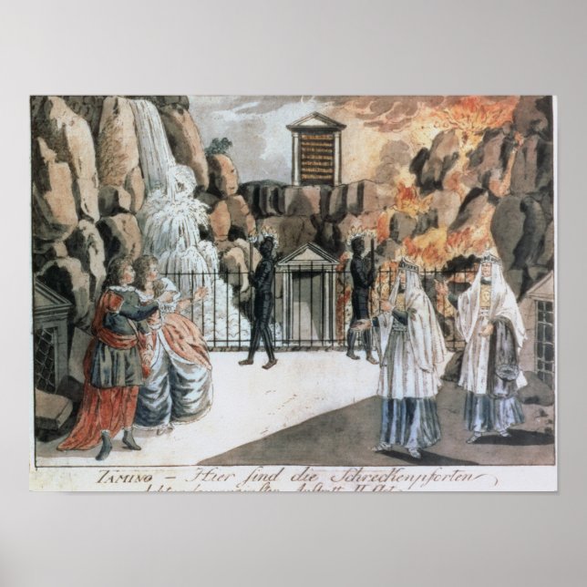 Tamino and Pamina before the temple Poster (Front)