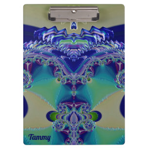 TAMMY ~ WOW! STRANGE! Aqua Yellow Blue and Green Clipboard