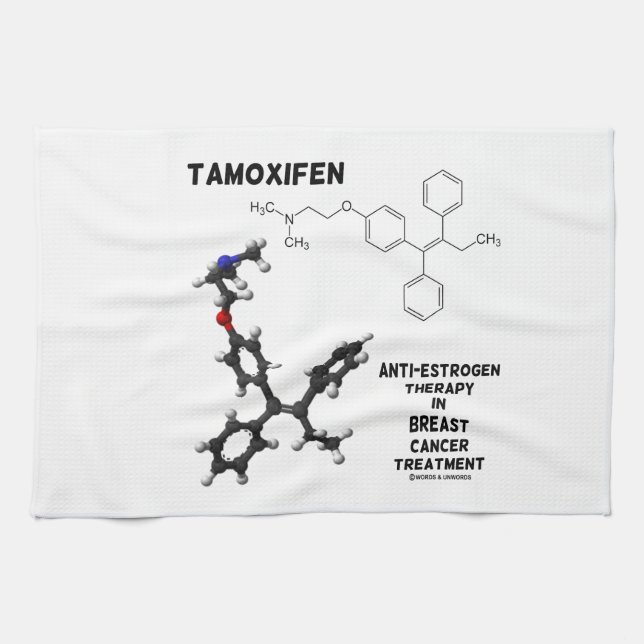 Tamoxifen Anti-Estrogen Therapy In Breast Cancer Kitchen Towel (Horizontal)