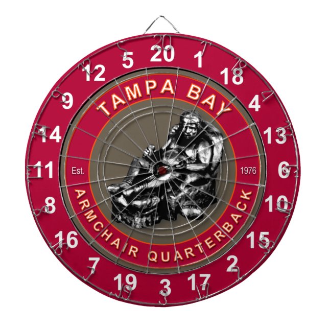 Tampa Bay Armchair Quarterback Football Dartboard (Front)