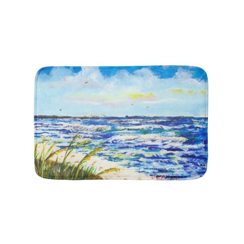 Tampa Bay Florida Beach Sunshine Skyway Bridge Bath Mat