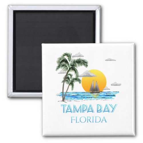 Tampa Bay Florida Sailing Magnet