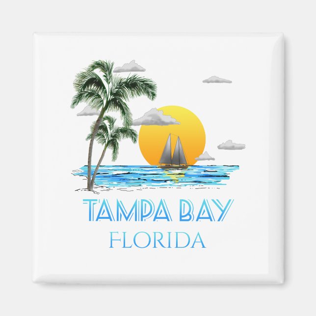 Tampa Bay Florida Sailing Magnet (Front)