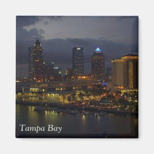 Tampa Bay Night Skyline Magnet