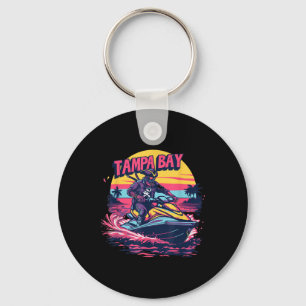 Tampa Bay Pirate Florida Jetski Boating Funny Gasp Keychain