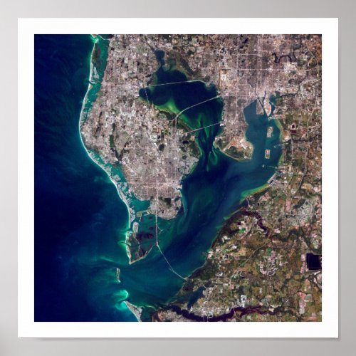 Tampa Bay Satellite Image Poster