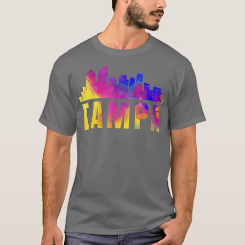 Tampa Bay Skyline Art City Town Florida FL State U T_Shirt