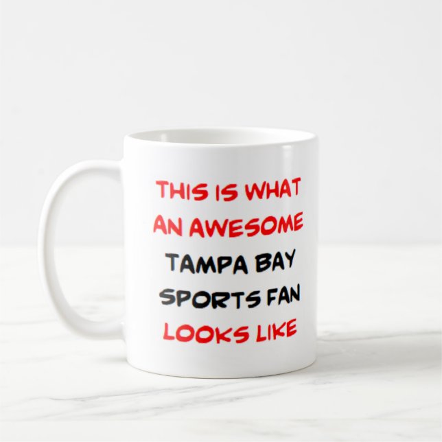 tampa bay sports fan, awesome coffee mug (Left)