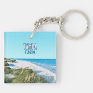 Tampa Beach Florida Vintage Keychain