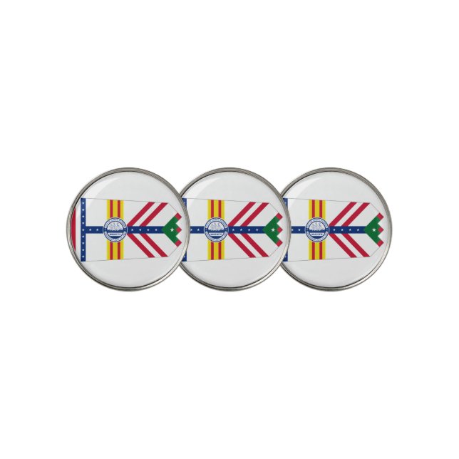 Tampa city flag golf ball marker (3 Up)