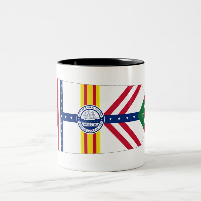 Tampa city flag Two-Tone coffee mug (Center)