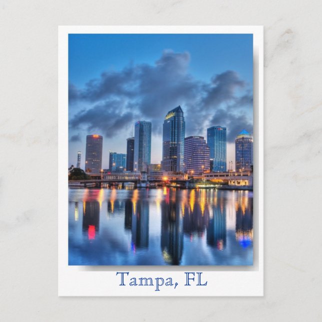 Tampa downtown, Florida USA postcard (Front)