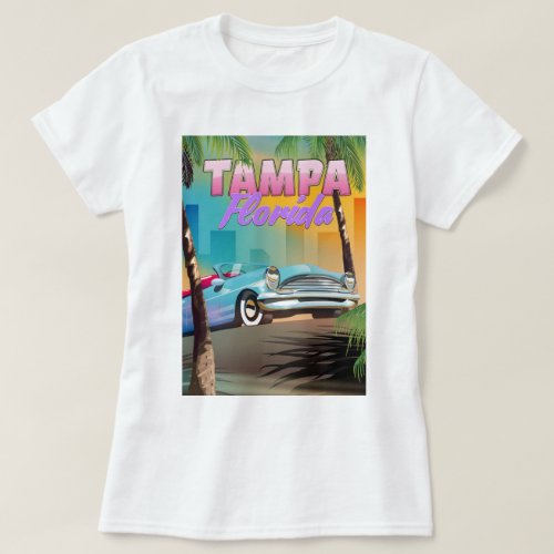 Tampa Florida beautiful travel poster T_Shirt