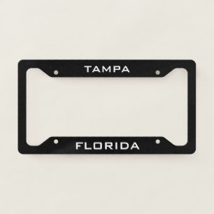 Tampa Florida Black License Plate Frame