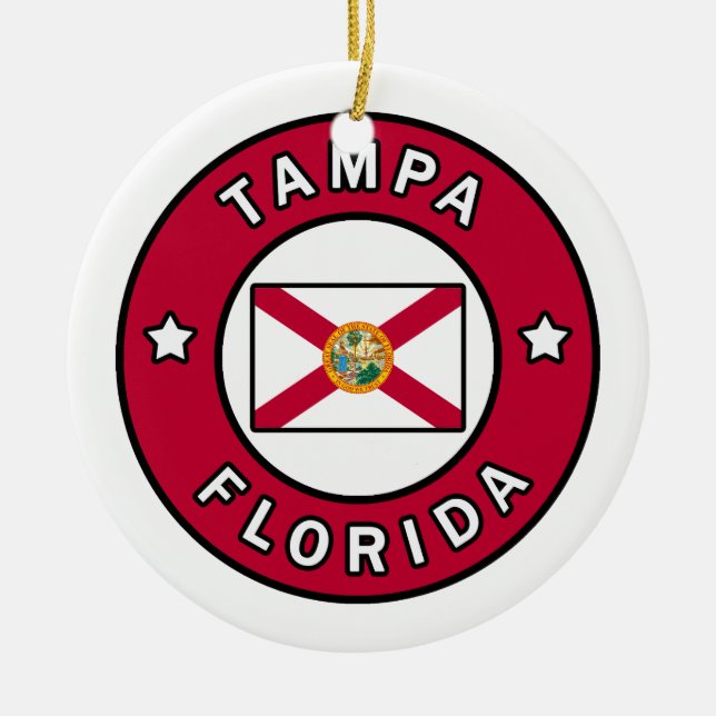 Tampa Florida Ceramic Ornament (Front)