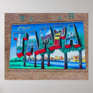 Tampa, Florida City Mural Poster