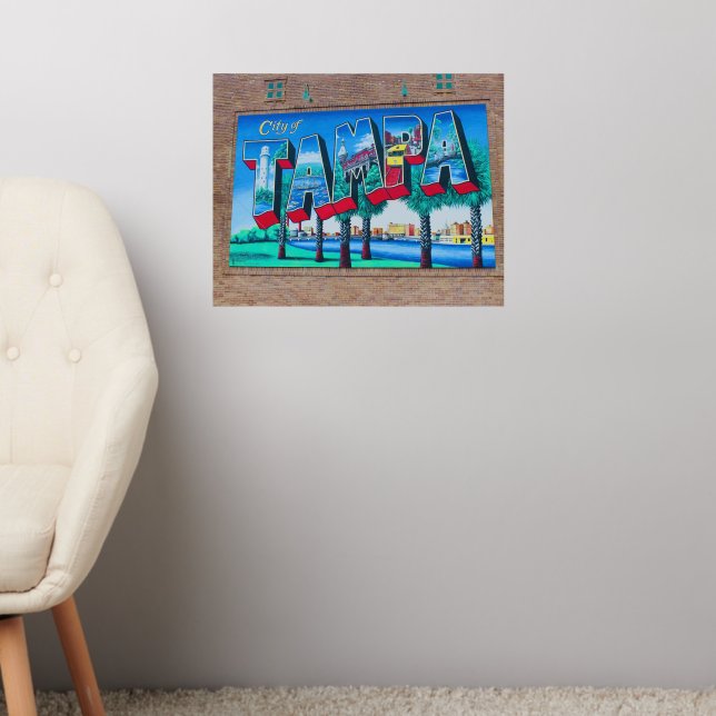 Tampa, Florida City Mural Wall Decal (Living Room 2)