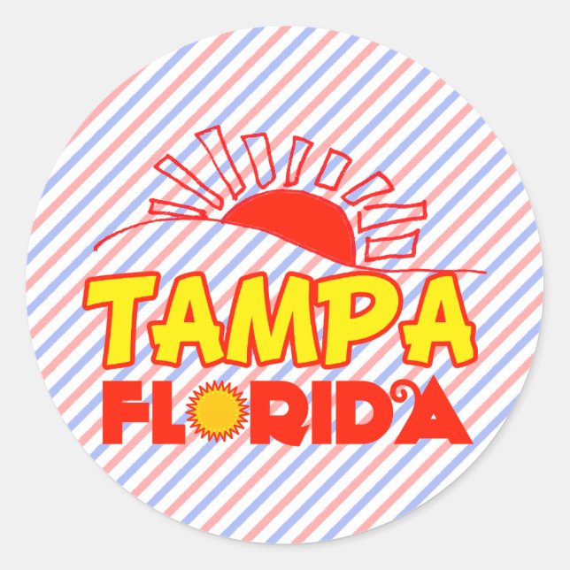 Tampa, Florida Classic Round Sticker (Front)