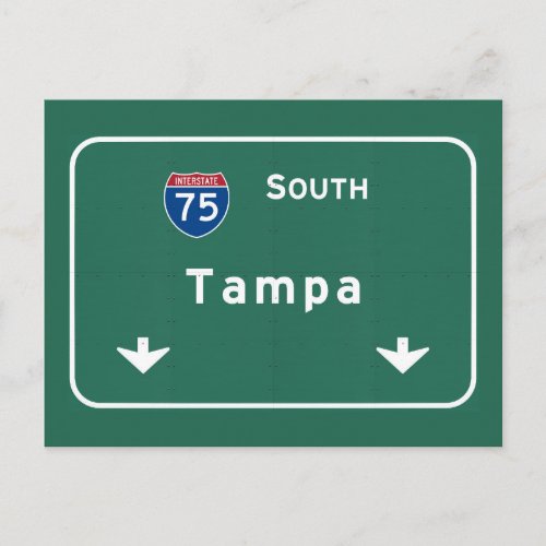 Tampa Florida fl Interstate Highway Freeway  Postcard