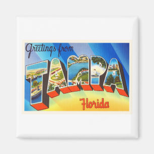 Tampa Florida FL Old Vintage Travel Souvenir Magnet