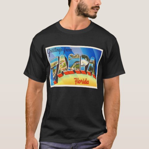 Tampa Florida FL Old Vintage Travel Souvenir T_Shirt
