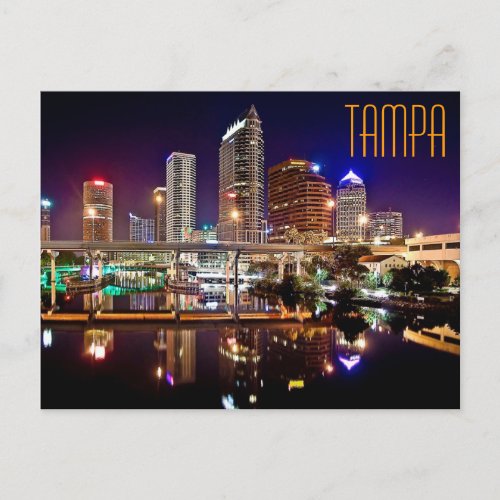 Tampa Florida from the Platt Street Bridge Postcard