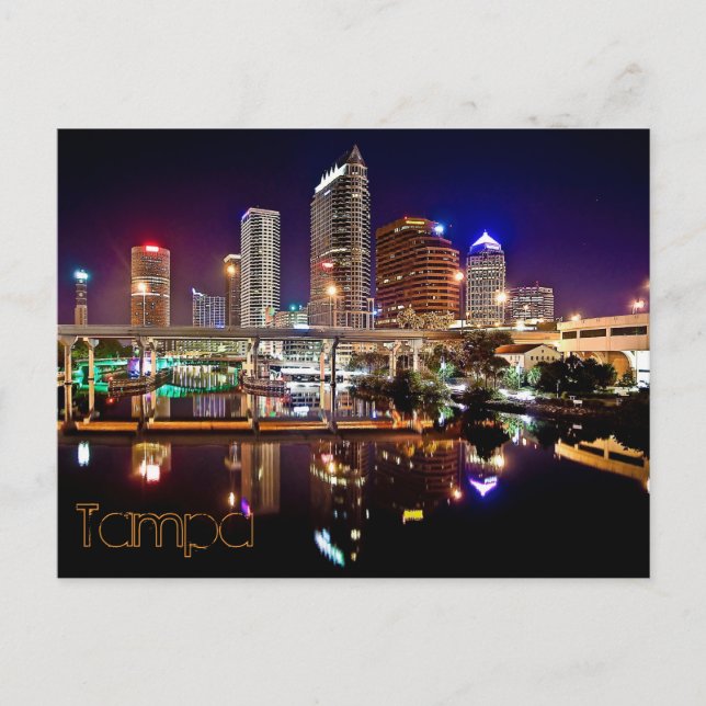 Tampa, Florida from the Platt Street Bridge. Postcard (Front)