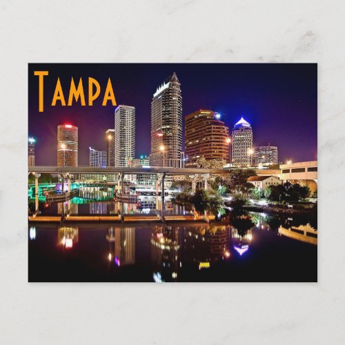 Tampa Florida from the Platt Street Bridge Postcard