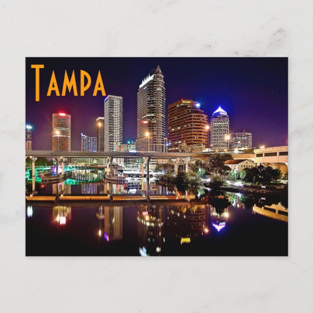 Tampa, Florida from the Platt Street Bridge. Postcard (Front)