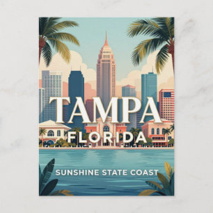 Tampa Florida Gulf Coast Travel  Postcard