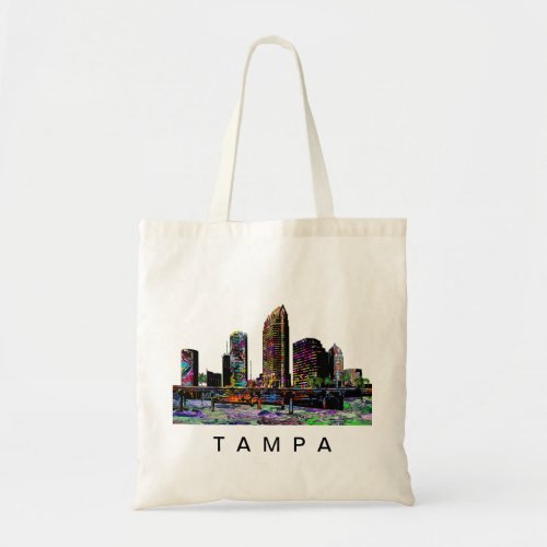 Tampa Florida in graffiti Tote Bag