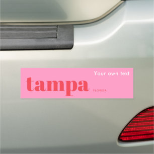 Tampa Florida modern bumper Car Magnet