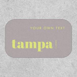 Tampa Florida modern typography yellow Patch