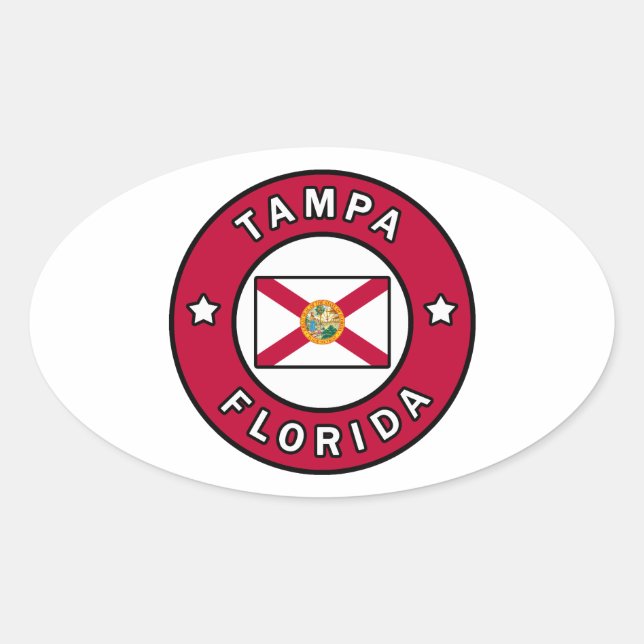 Tampa Florida Oval Sticker (Front)