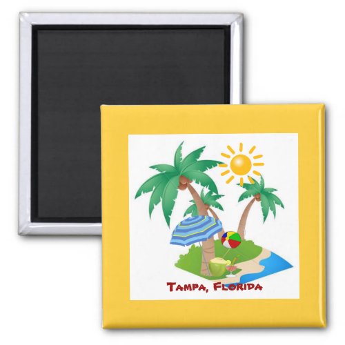 Tampa Florida refrigerator magnet template