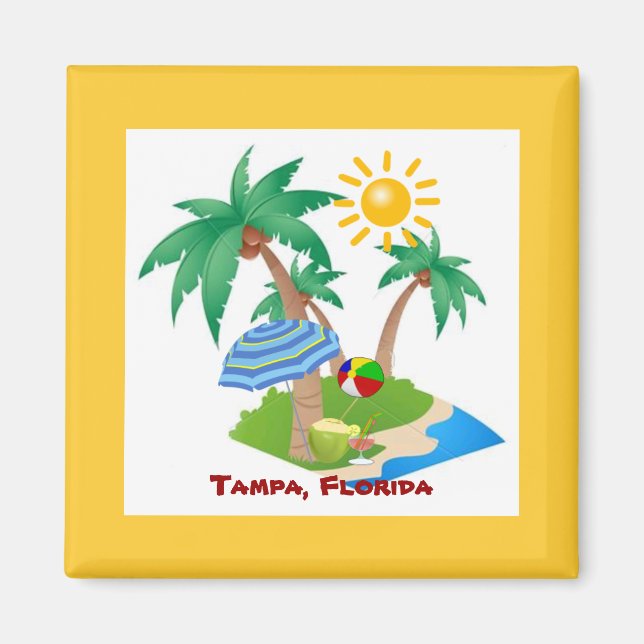 Tampa, Florida refrigerator magnet template (Front)