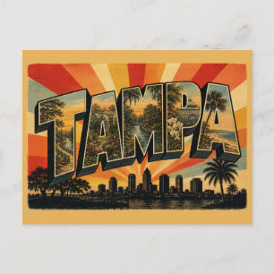 Tampa Florida Riverfront Botanical Garden Art Postcard