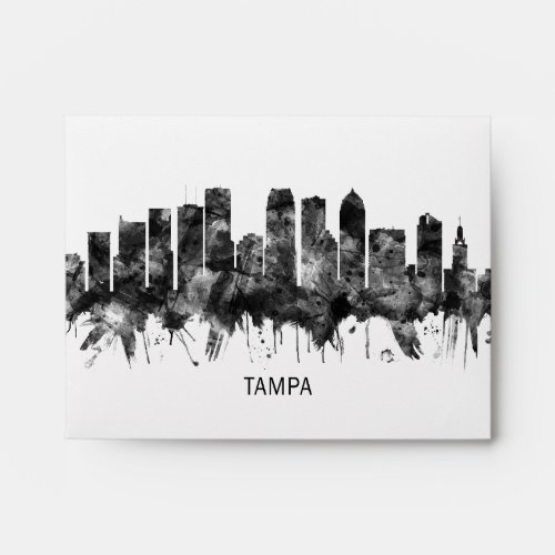Tampa Florida Skyline BW Envelope