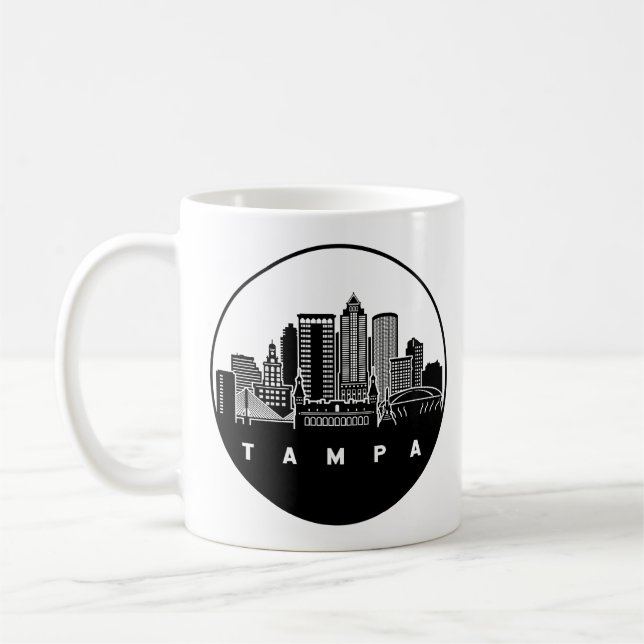 Tampa Florida Skyline Coffee Mug (Left)