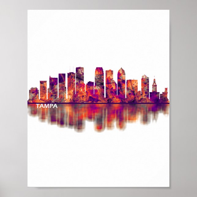 Tampa Florida Skyline Poster (Front)