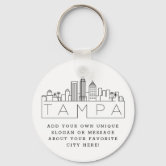 Zazzle Louisville, KY Stylized Skyline Custom Slogan Keychain, Adult Unisex, Size: 2, Black