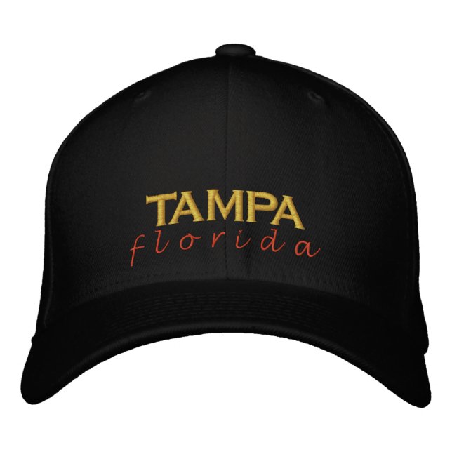 TAMPA florida sunset Embroidered Baseball Cap (Front)