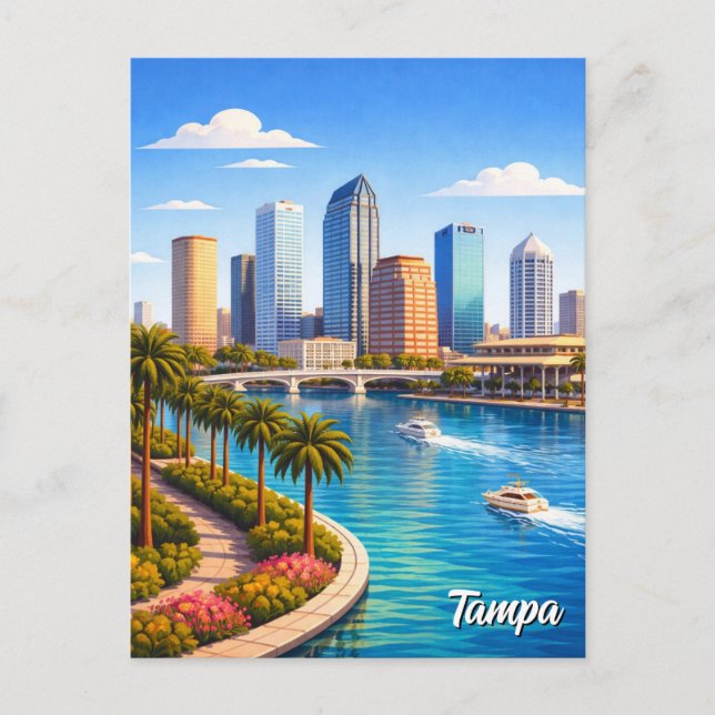 Tampa Florida Travel Postcard (Front)