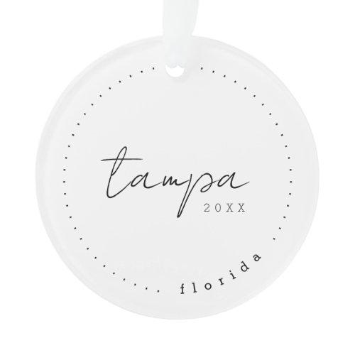 Tampa Florida Travel United States Simple Ornament
